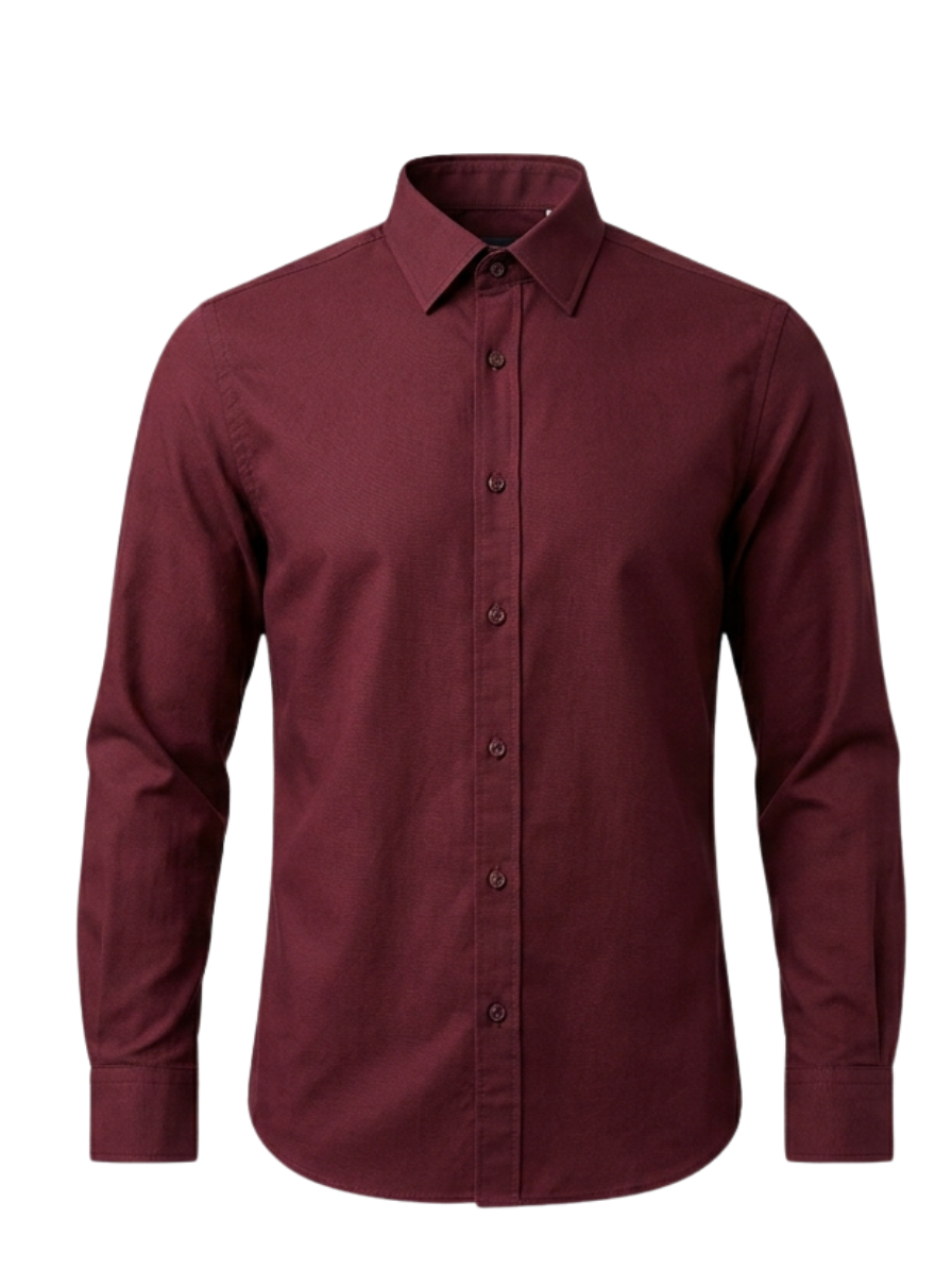 shirt long sleeve ( Burgundy )